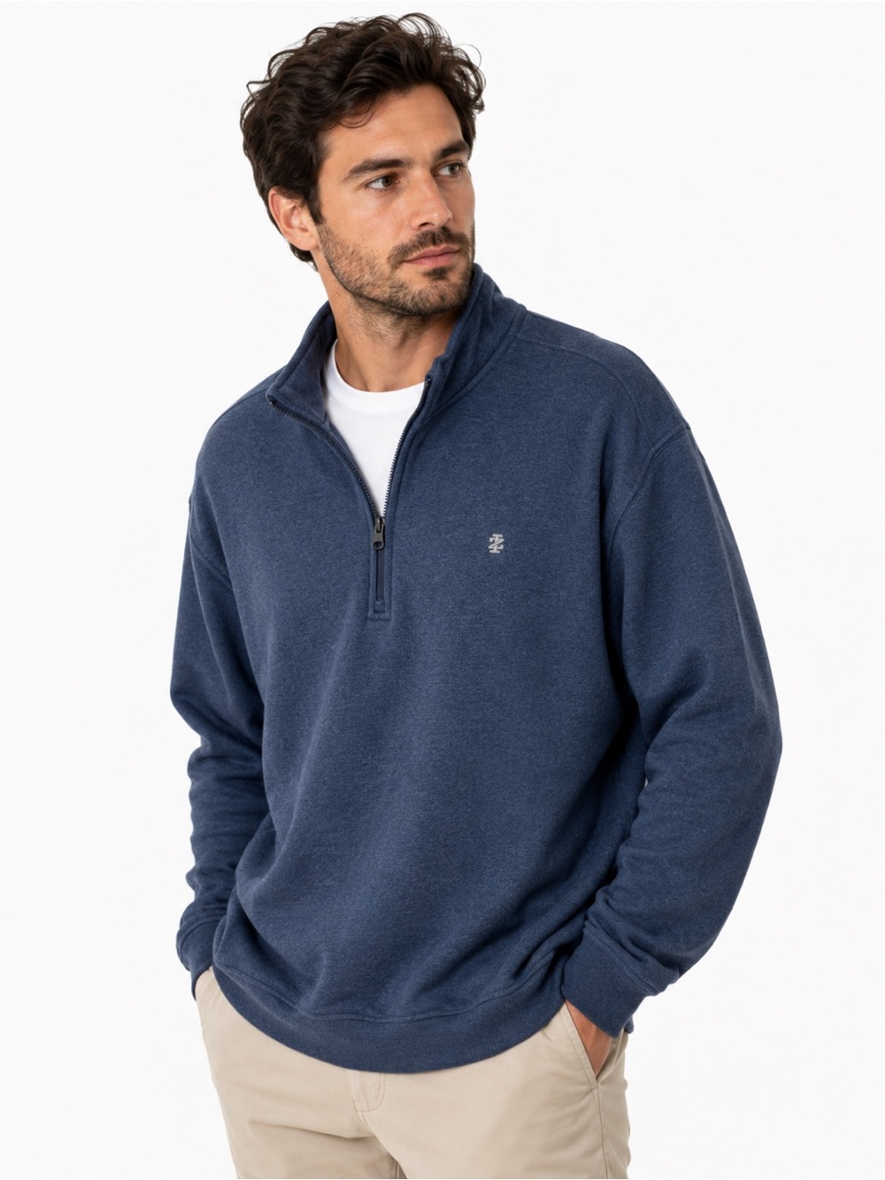 IZOD Advantage Performance 1/4 Zip Pullover Sweatshirt Blue 3XLT Like New!!